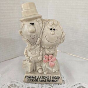 vintage 1970 Russ Berrie Married Couple First night funny gift statue
